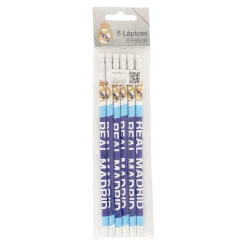 CyP Brands Evolution S.L. 6 Pencil & Eraser Set Real Madrid^ Stationery