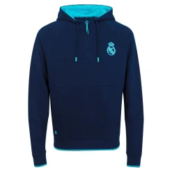 Foundry Madrid Sky Mens 1/4 Zip Hooded Sweat Navy^ Sweatshirts