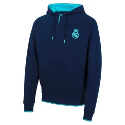 Foundry Madrid Sky Mens 1/4 Zip Hooded Sweat Navy^ Sweatshirts