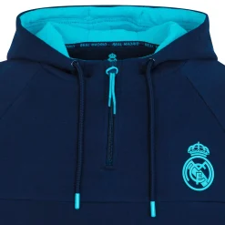 Foundry Madrid Sky Mens 1/4 Zip Hooded Sweat Navy^ Sweatshirts