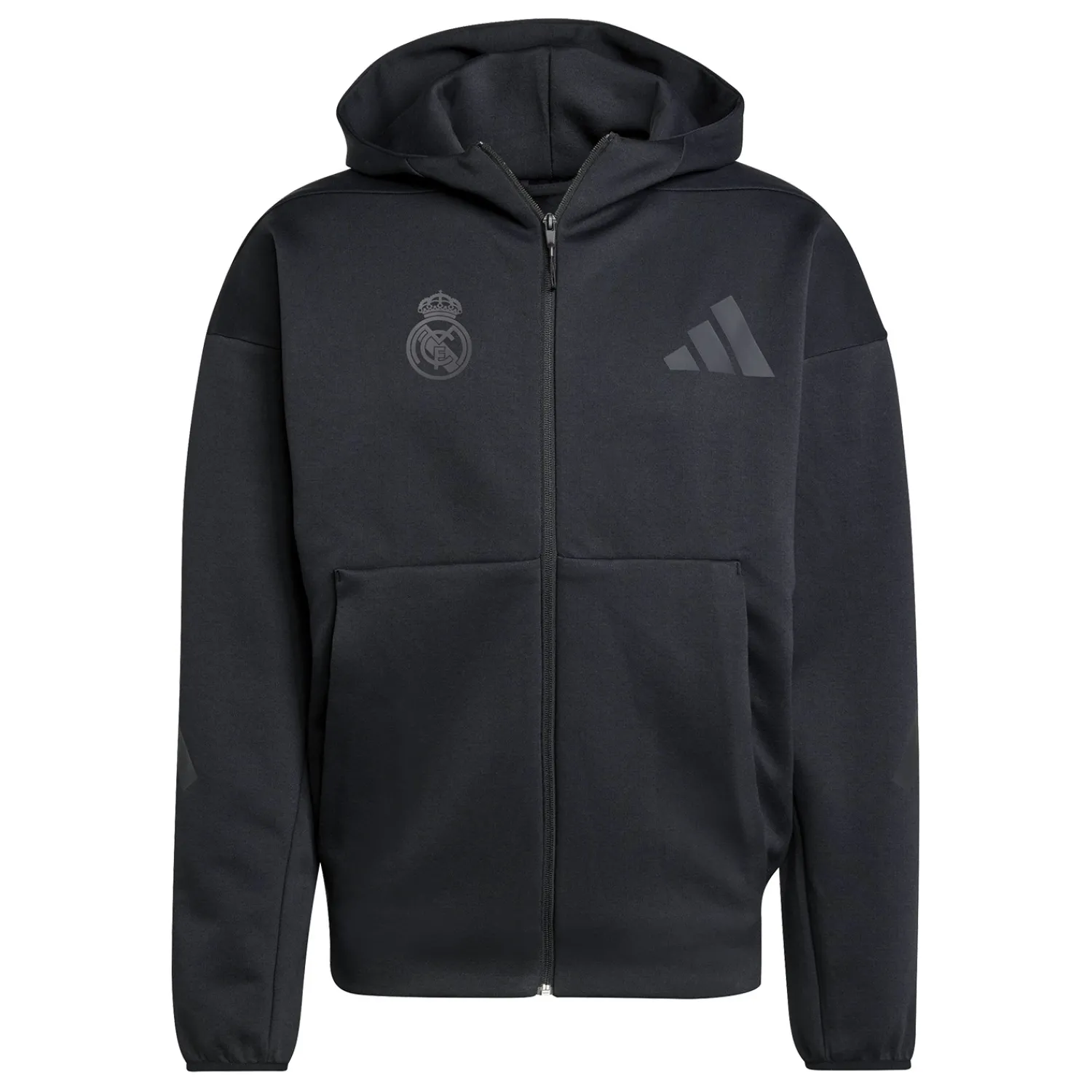 Adidas España, S.A.U Mens adidas Real Urban Full Zip Hoodie Black^ Sweatshirts|Hoodies