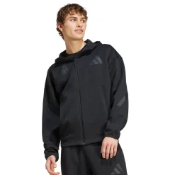 Adidas España, S.A.U Mens adidas Real Urban Full Zip Hoodie Black^ Sweatshirts|Hoodies