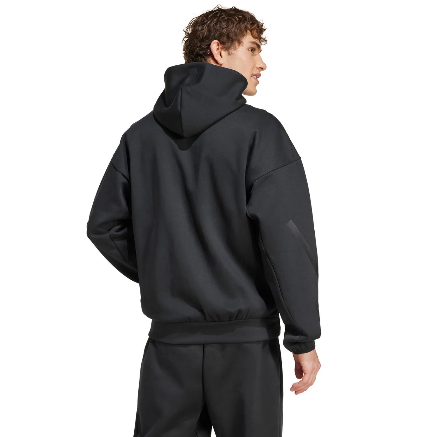 Adidas España, S.A.U Mens adidas Real Urban Full Zip Hoodie Black^ Sweatshirts|Hoodies