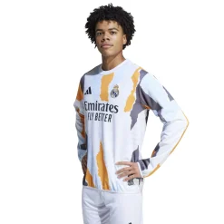 Adidas España, S.A.U Mens adidas Warm Up Sweatshirt 24/25 White^ Sweatshirts|Sweatshirts