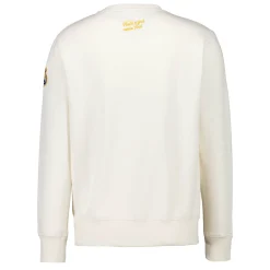 MBA Solutions Mens Baseball Crewneck Sweatshirt Off White Real Madrid^ Sweatshirts
