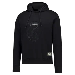MBA Solutions Mens Blackout Hoodie Crest Black Real Madrid^ Sweatshirts