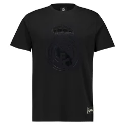 MBA Solutions Mens Blackout T-Shirt Crest Black Real Madrid^ T-Shirts