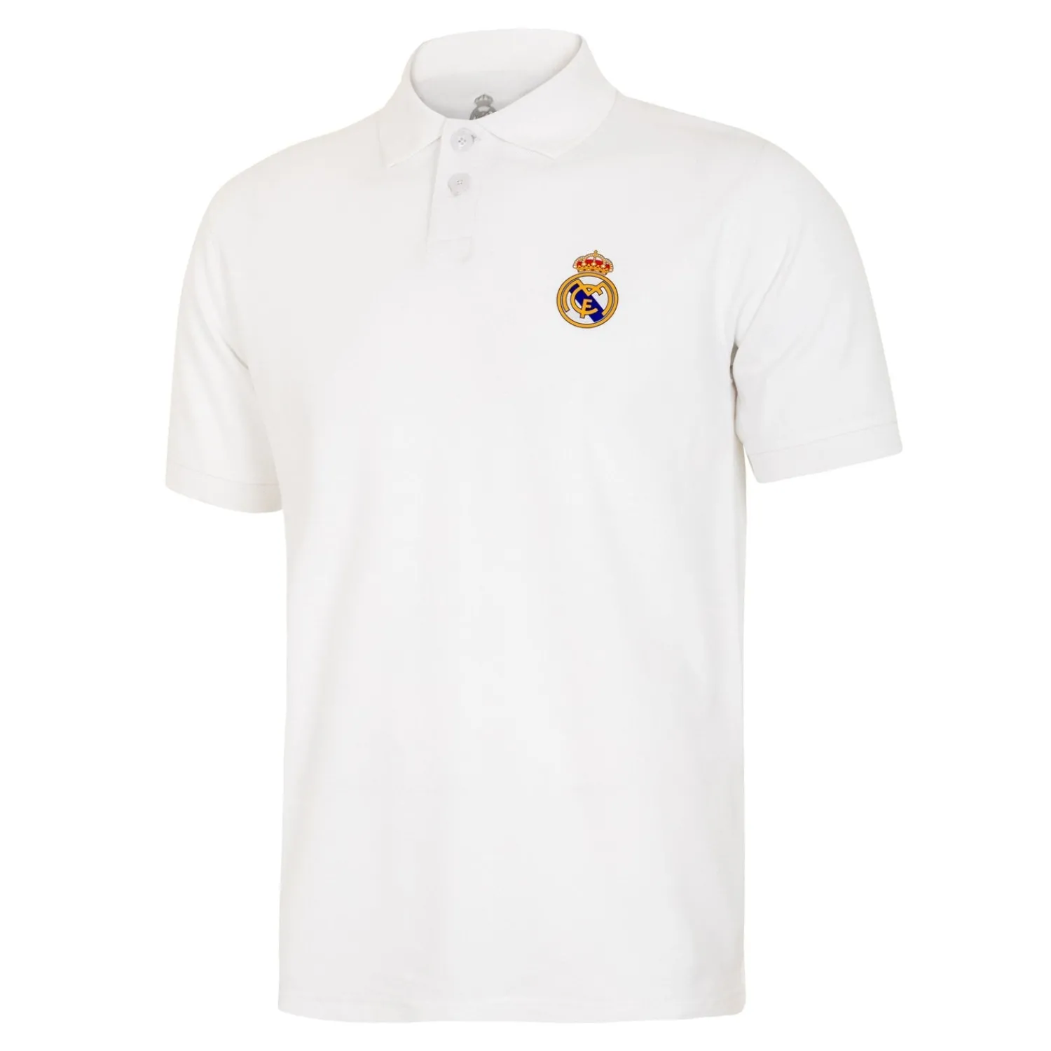 T&F Mens Essentials Color Crest Polo White^ Polos