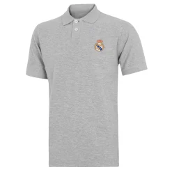 T&F Mens Essentials Color Crest Polo Light Grey^ Polos