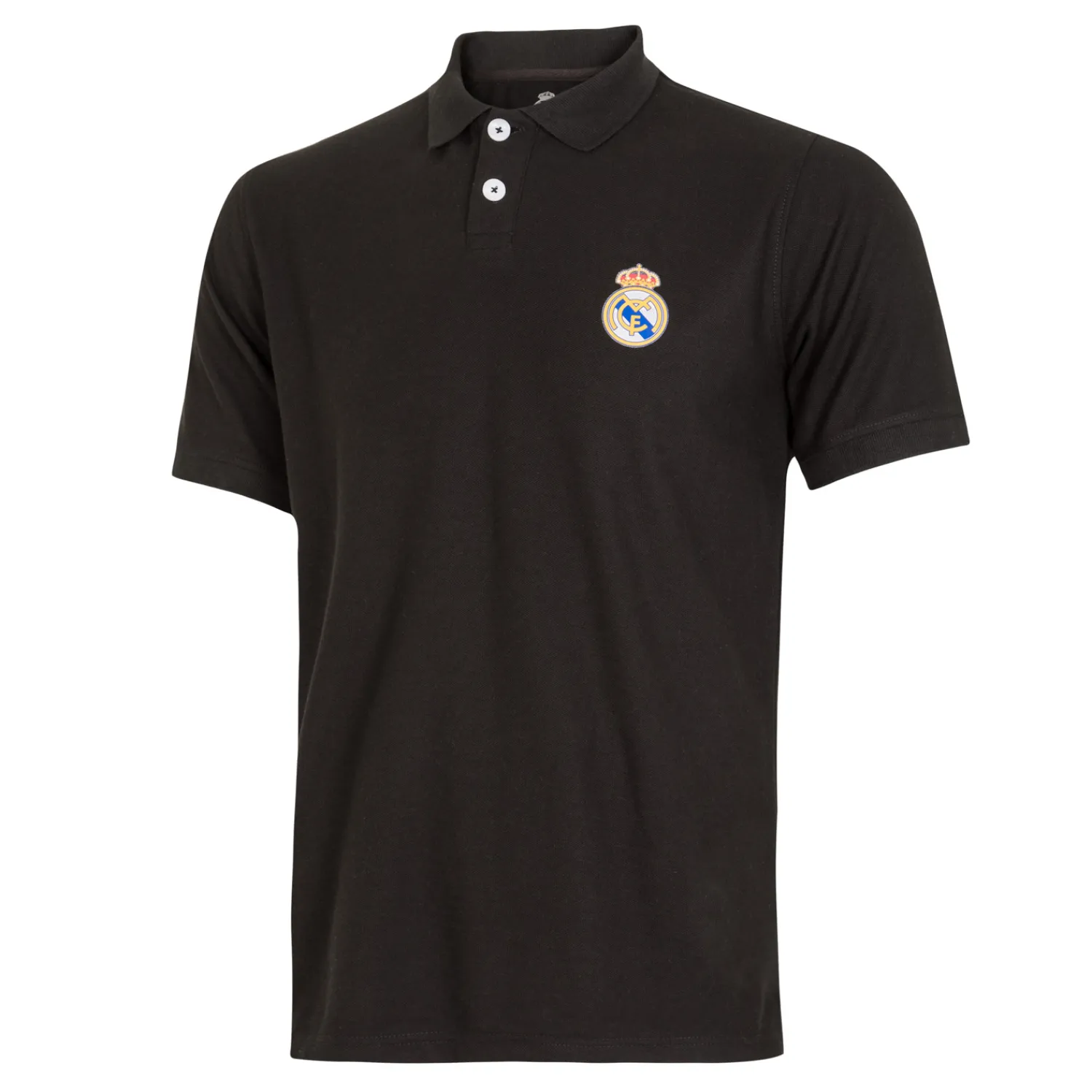 T&F Mens Essentials Color Crest Polo Black^ Polos
