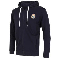 T&F Mens Essentials Color Crest Full Zip Hoody Navy^ Sweatshirts
