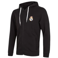 T&F Mens Essentials Color Crest Full Zip Hoody Black^ Sweatshirts