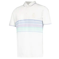 Foundry Mens Pastel Stripe Polo Shirt White Real Madrid^ Polos