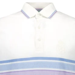 Foundry Mens Pastel Stripe Polo Shirt White Real Madrid^ Polos