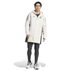 Adidas España, S.A.U Mens UCL Training Parka 24/25 Beige^ Jackets