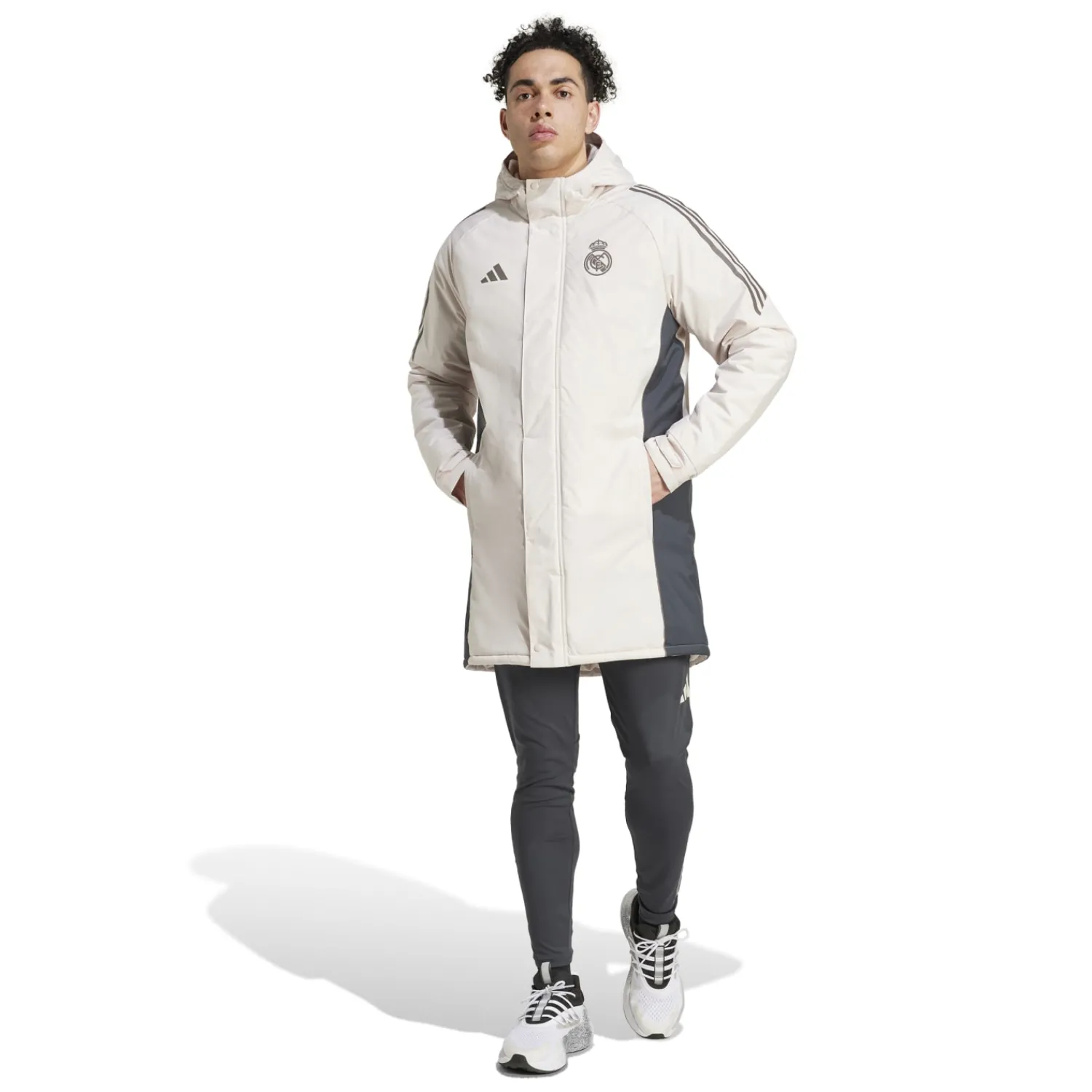 Adidas España, S.A.U Mens UCL Training Parka 24/25 Beige^ Jackets