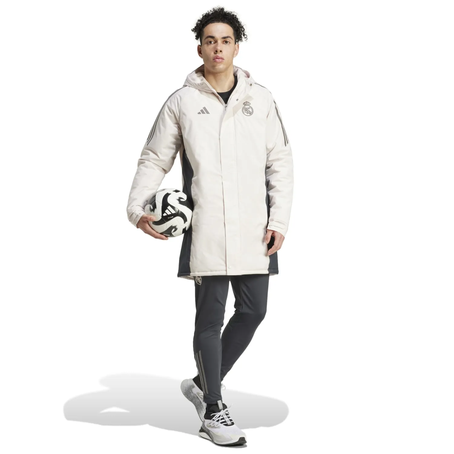 Adidas España, S.A.U Mens UCL Training Parka 24/25 Beige^ Jackets