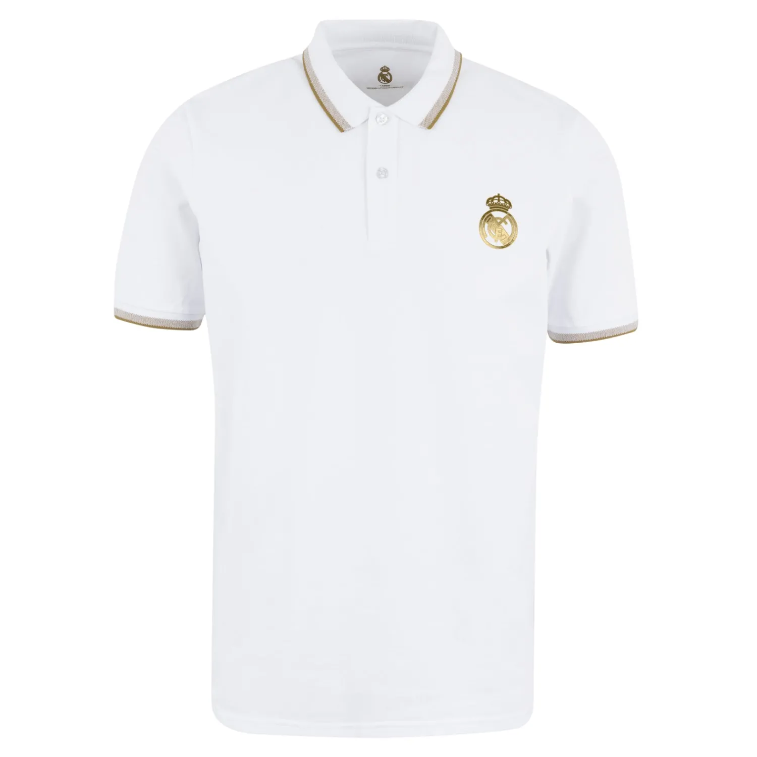 OSDM Mens White & Gold Polo^ Polos
