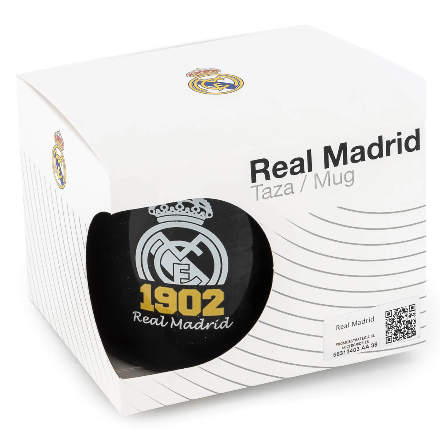 JLK Merchandising, S.L. 350ml 1902 Metalic Mug Black Real Madrid^ Glassware & Cups