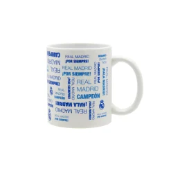 JLK Merchandising, S.L. 300ml Ceramic Text Mug White/Blue Real Madrid^ Glassware & Cups