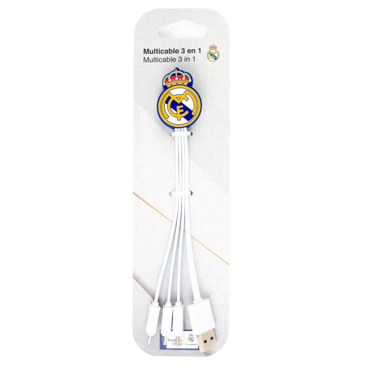 Friendly License S.L. Multicable 3 In 1 Crest Real Madrid^ Electronics