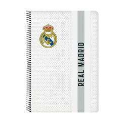 SAFTA S.A. Notebook Folio White/Black Real Madrid^ Back To School|Stationery