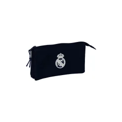 SAFTA S.A. Triple Pencil Case Navy/White Real Madrid^ Back To School|Stationery