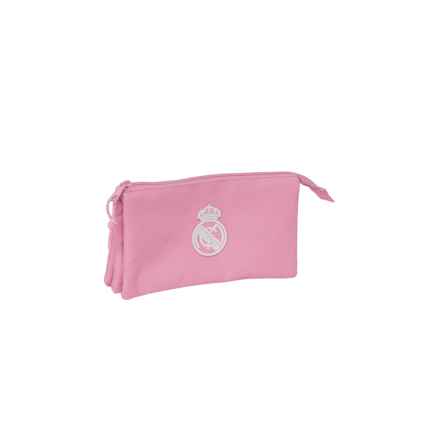 SAFTA S.A. Triple Pencil Case Pink/White Real Madrid^ Back To School|Stationery