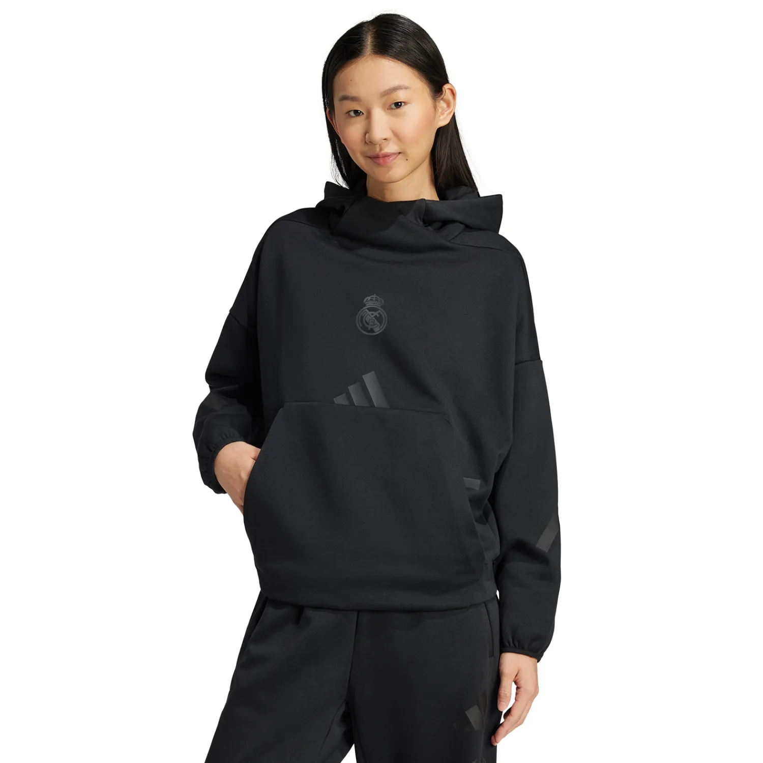 Adidas España, S.A.U Womens adidas Real Urban Hoodie Black^Women Tracksuits|Sweatshirts
