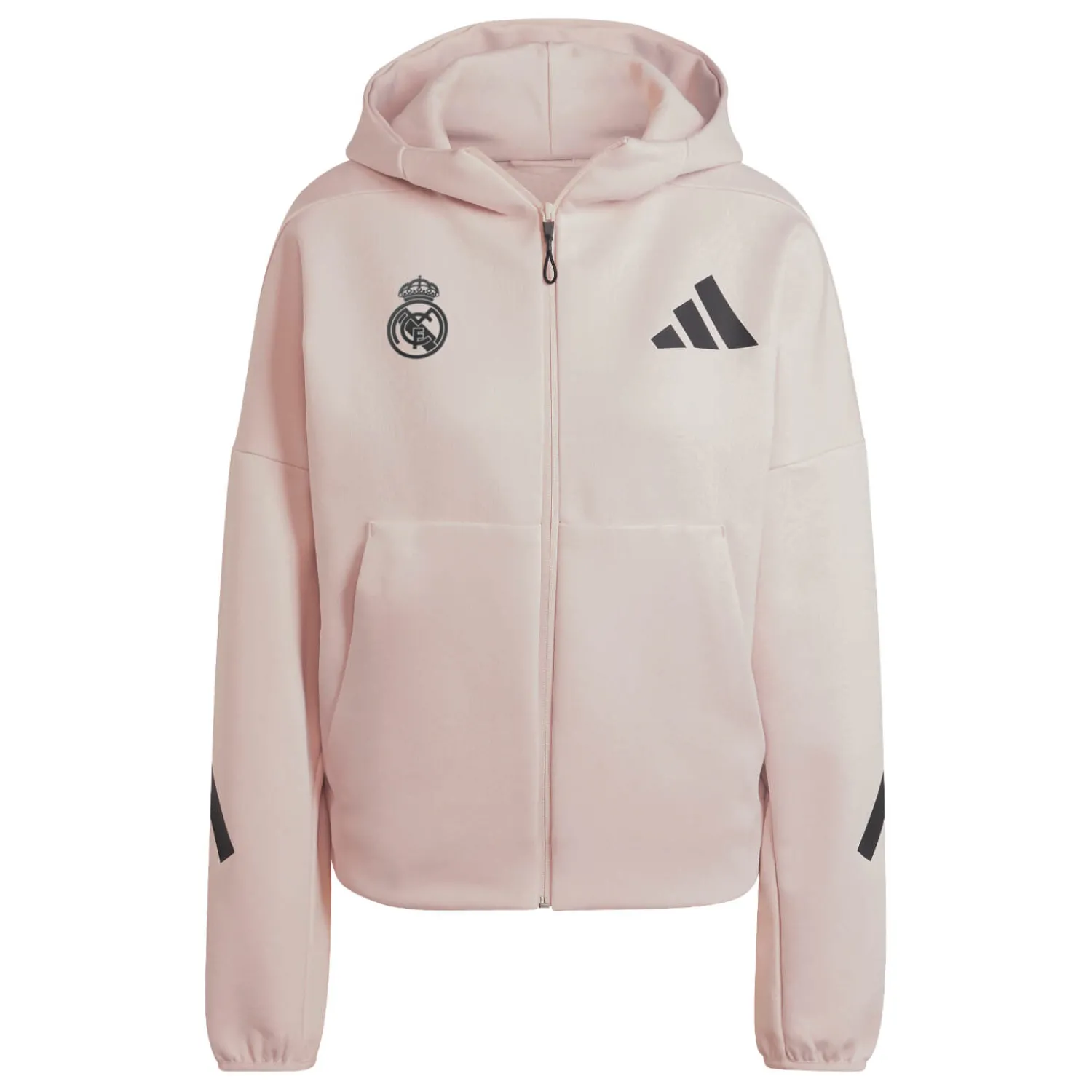 Adidas España, S.A.U Womens adidas Real Urban Full Zip Hoodie Light Pink^Women Jackets|Sweatshirts