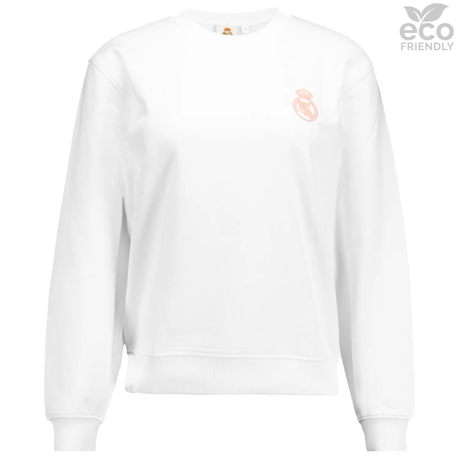 OSDM Womens ECO Essentials Real Madrid White Crew Cropped Sweatshirt^Women Sweatshirts
