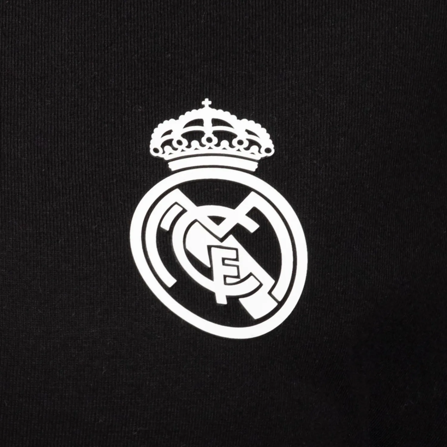 OSDM Womens ECO Essentials Real Madrid Monocolor Crest T-Shirt Black^Women T-Shirts