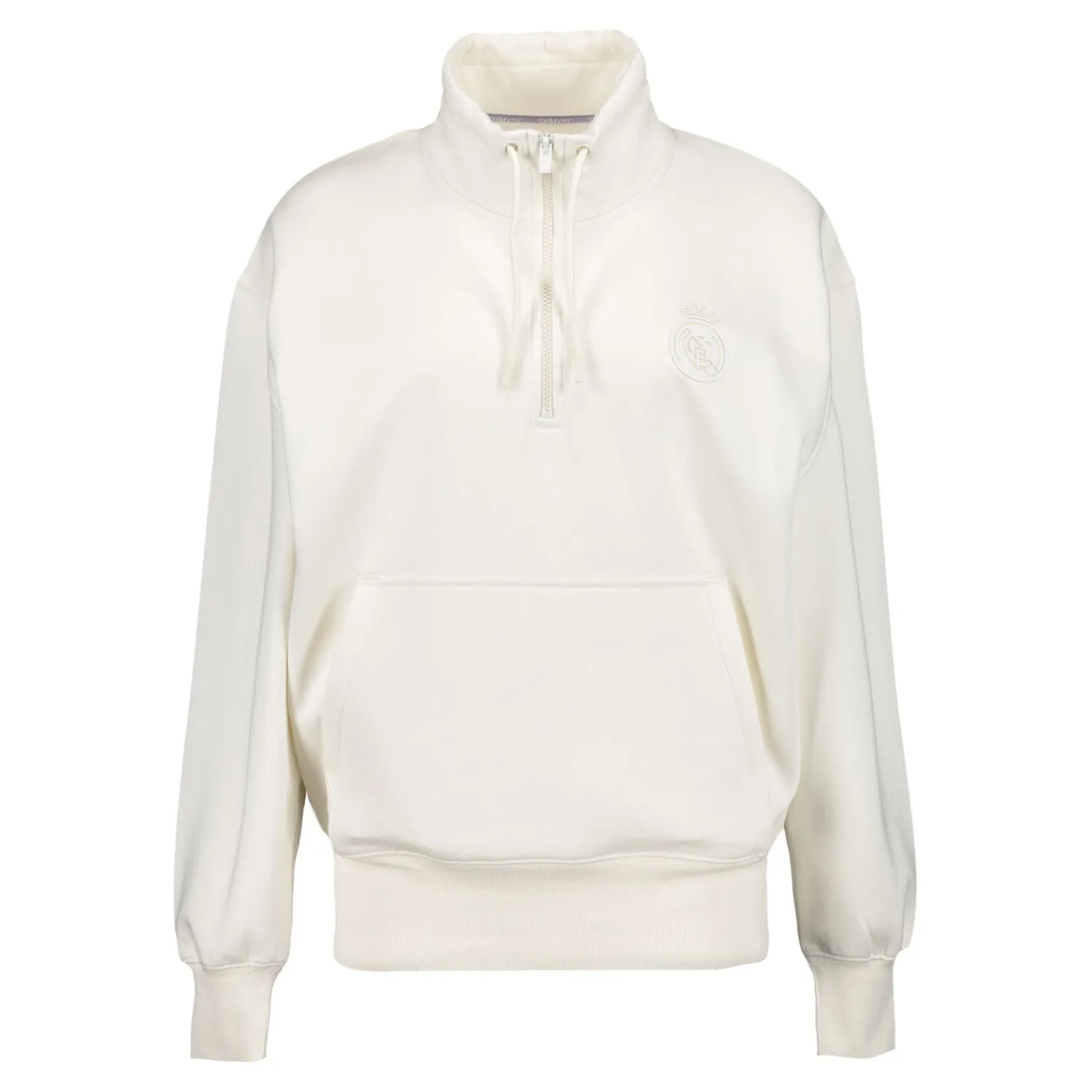 Foundry Womens Real Madrid Ladies Vintage Bone Zip Collar Sweatshirt^Women Sweatshirts