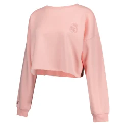 Foundry Womens Real Madrid Ladies Vintage Pink Cropped Sweatshirt^Women Sweatshirts