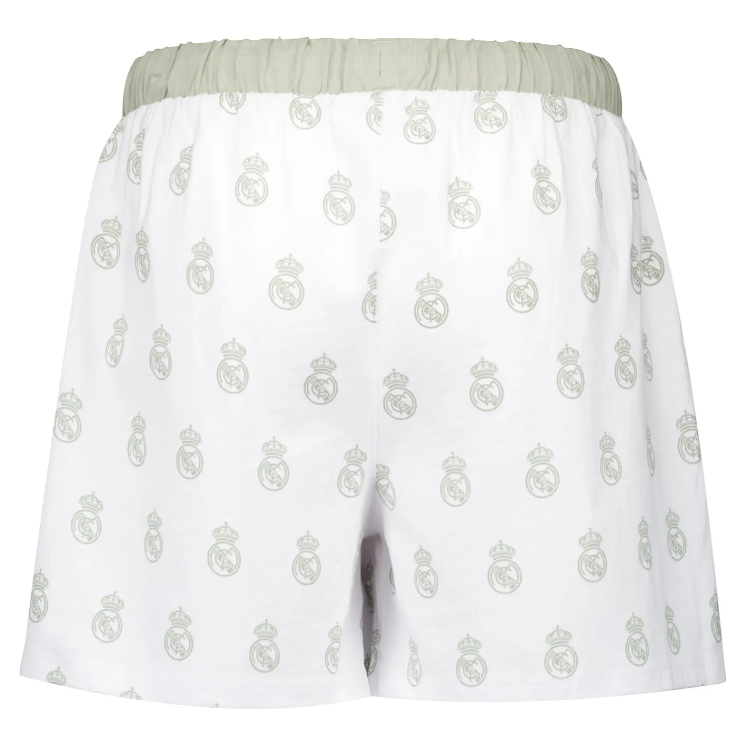 OSDM Womens Real Madrid White Dreams Pijama Set Printed Crest T-Shirt & Shorts Green^Women T-Shirts|Nightwear