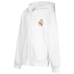 OSDM Youth ECO Essentials Real Madrid Color Crest Zip Hoodie White^ Sweatshirts
