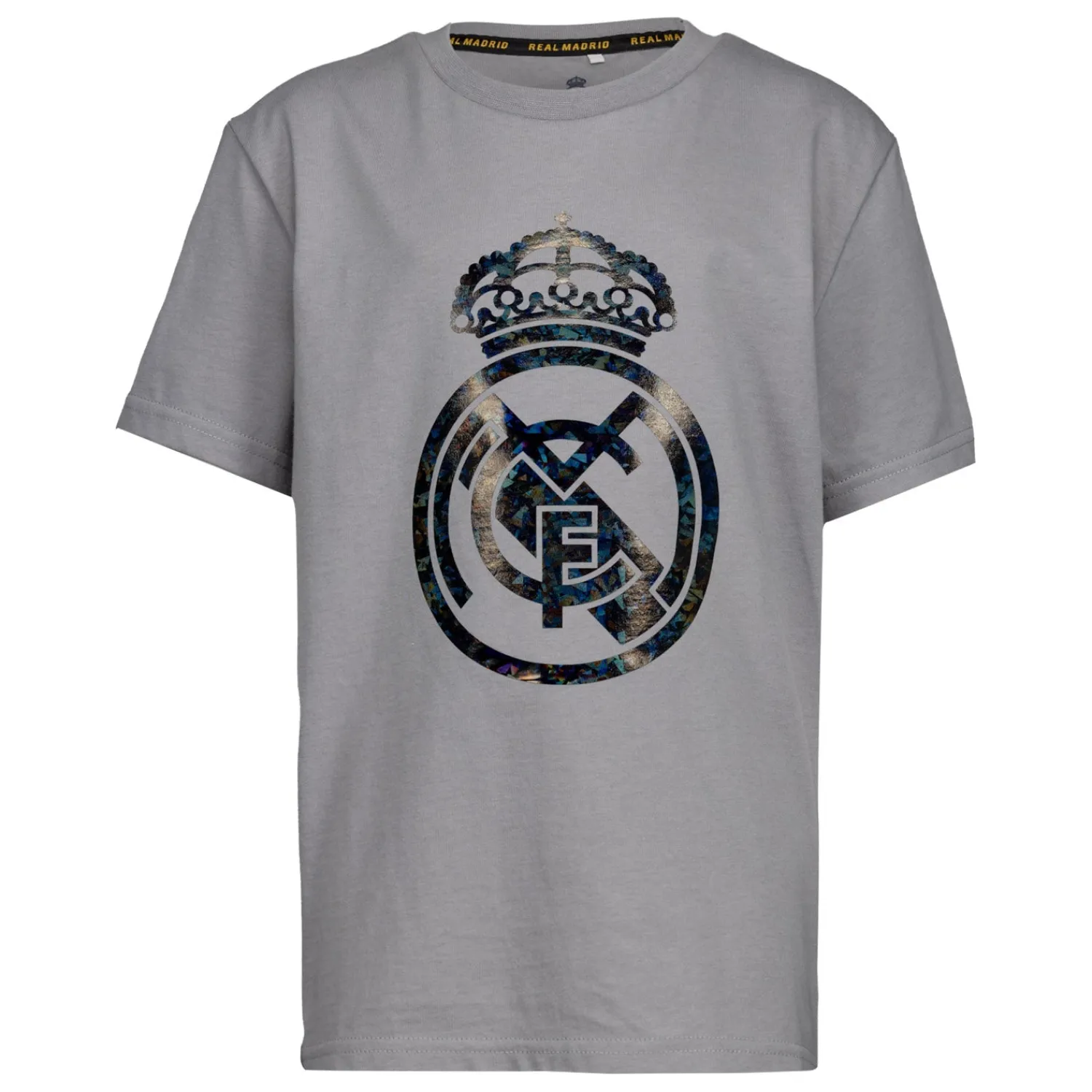 ITEX Youth Kids on Tour Real Madrid Black Out Geo Foil Crest T Shirt^ T-Shirts