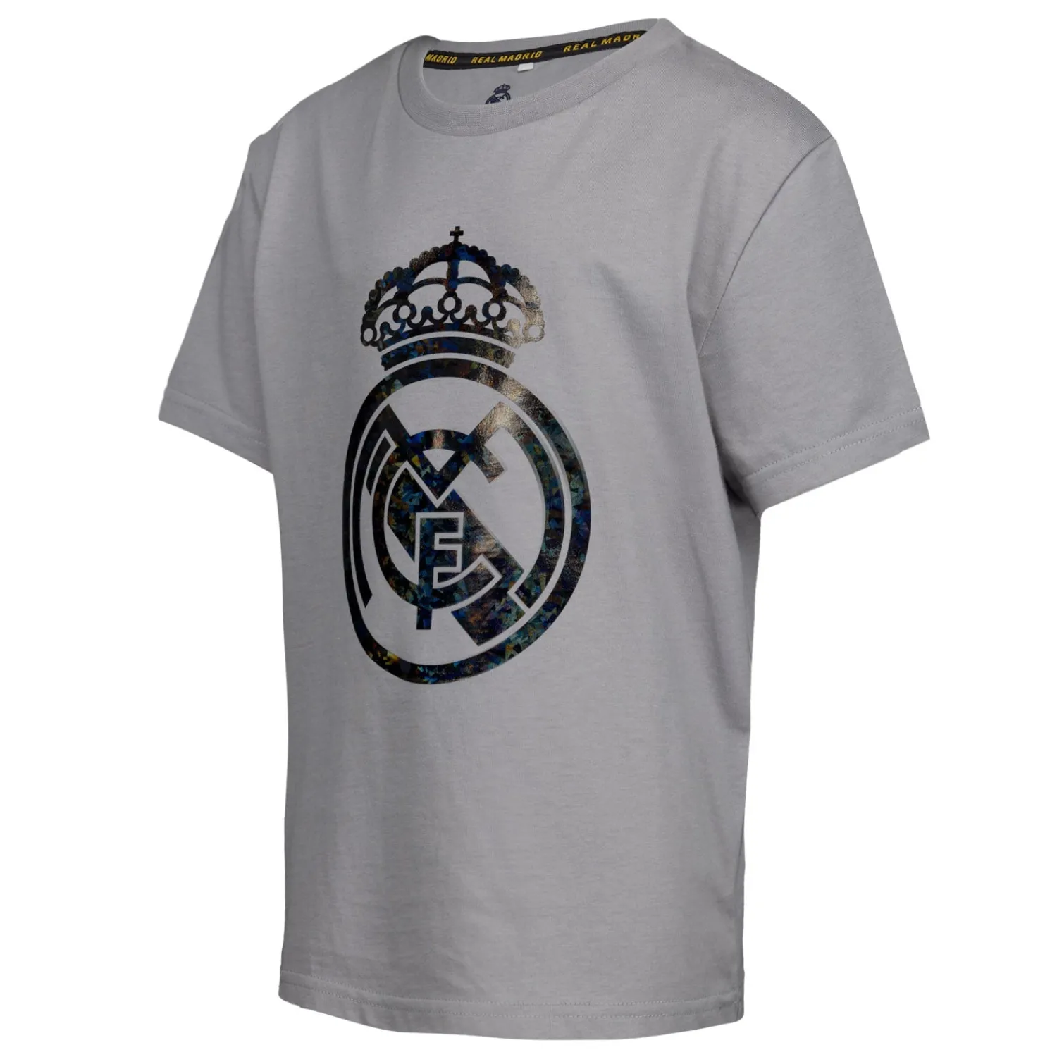 ITEX Youth Kids on Tour Real Madrid Black Out Geo Foil Crest T Shirt^ T-Shirts