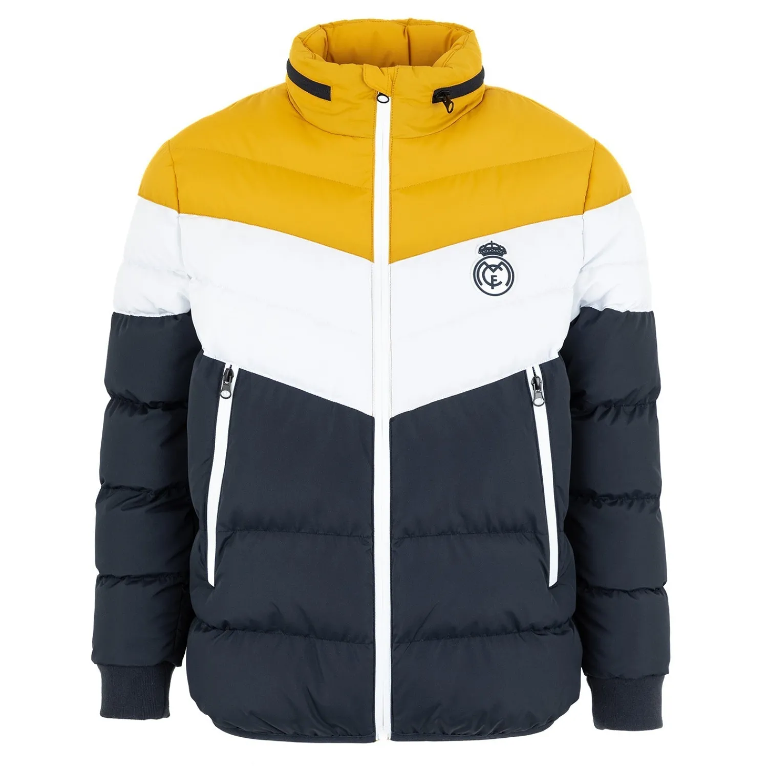 MBA Solutions Youth Outerwear Color Block V Shaped Puffer Jacket Navy^ Jackets